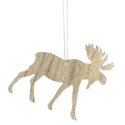 Glitter Moose Ornament (Assort.)