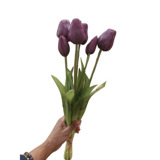 Fresh Touch Purple Tulips 19"