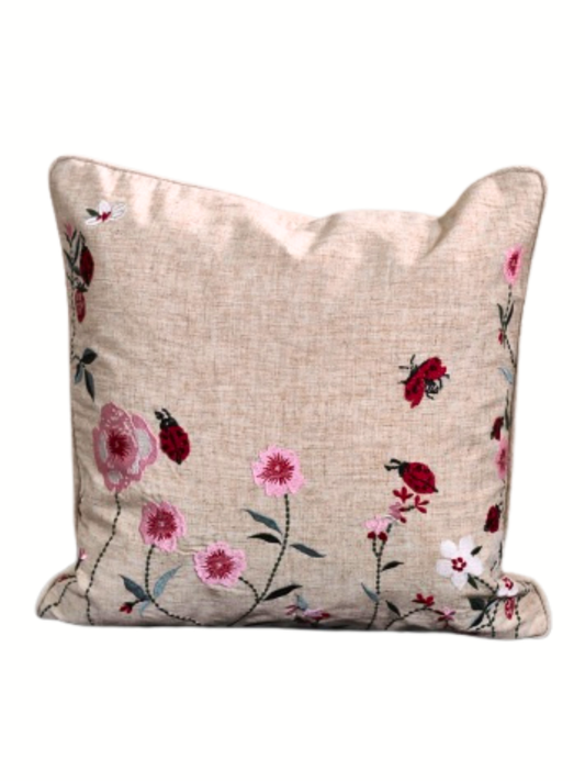 Lucky Ladybug Square Cushion