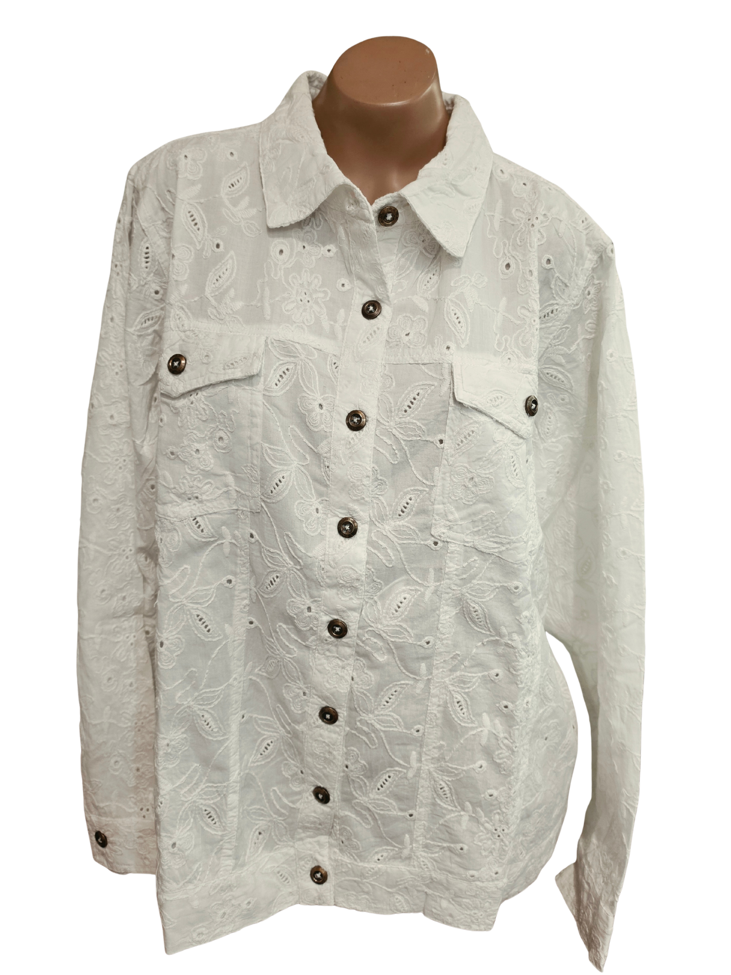 White Cotton Jacket - Joshua & Company
