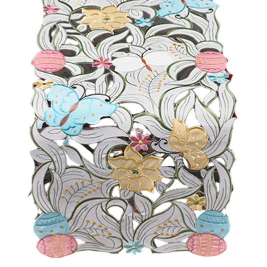 Easter Tiffany Blue Butterfly Table Runner (14" x 72")