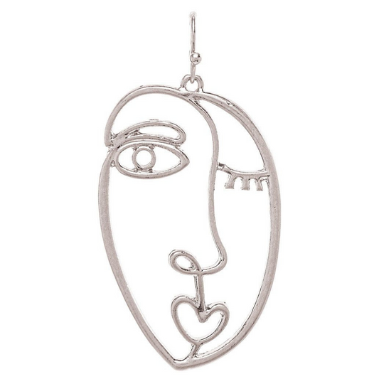 Rain - Picasso Profile Silver Earrings