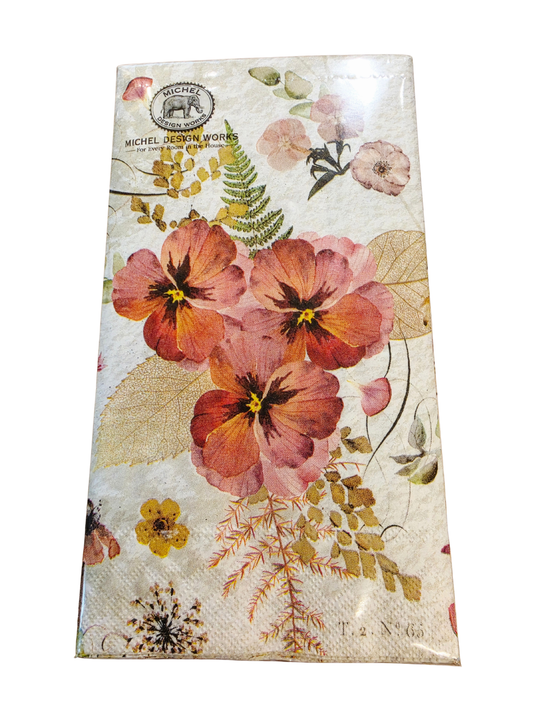 Pressed Flowers Hostess Napkin