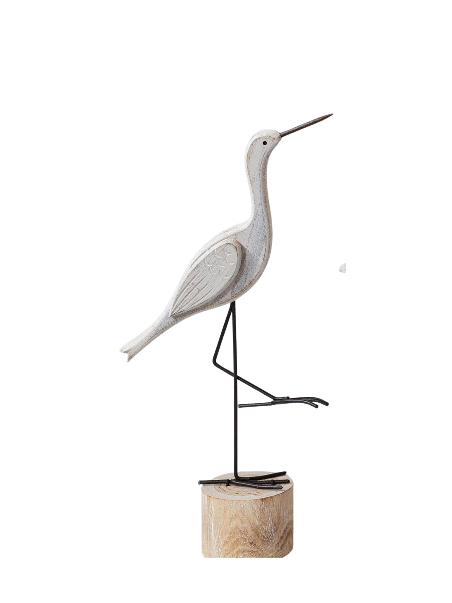 Small Wooden Storks on Stump
