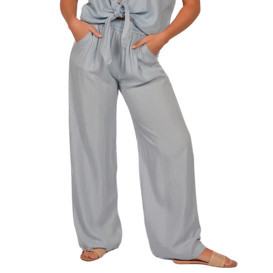 Wide Leg Blue Denim Pant ( 2 sizes)