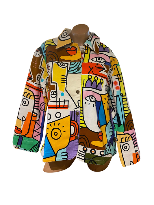 Bright Multi-Coloured Printed Jacket