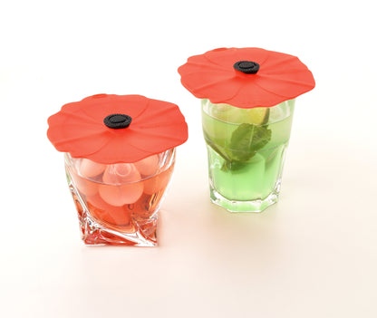 Floral Silicone Drink Covers- 2 Pack