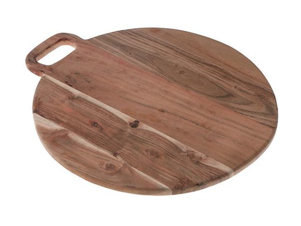 Acacia Wood Round Serving Board (18″)