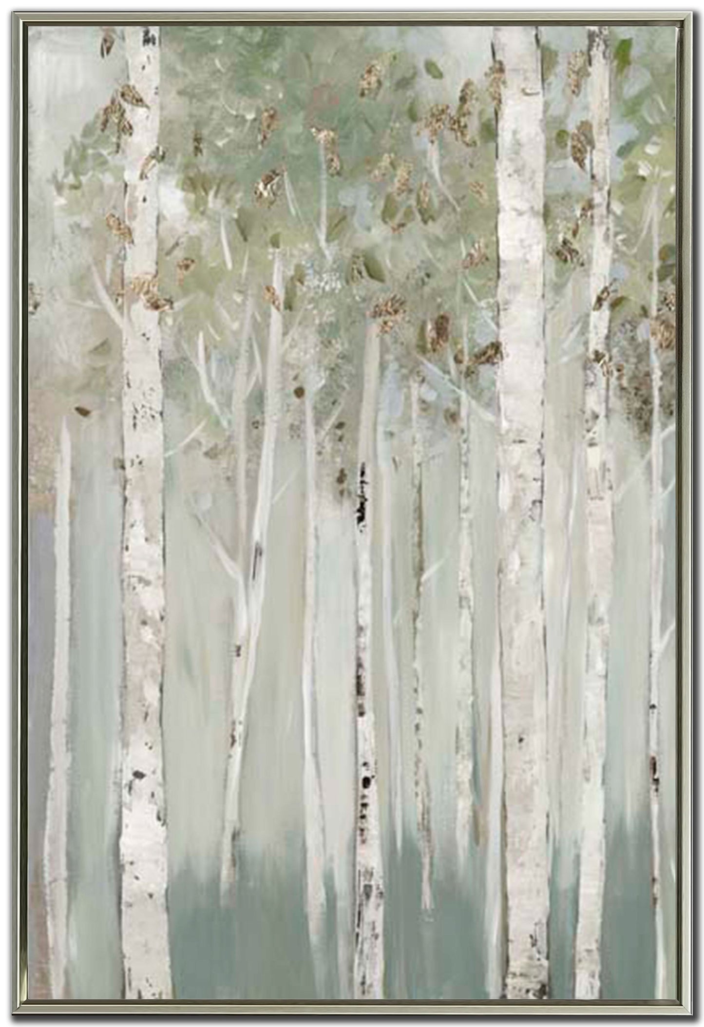 Green Birch Trees Print I (30" x 45") **Store Pick-up Only