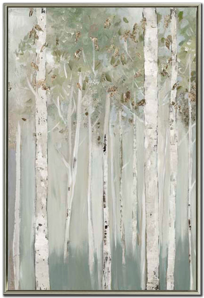 Green Birch Trees Print I (30" x 45") **Store Pick-up Only