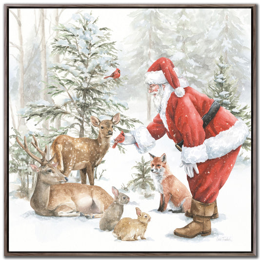 Santa with Woodland Creatures II Print *Store Pick Up Only