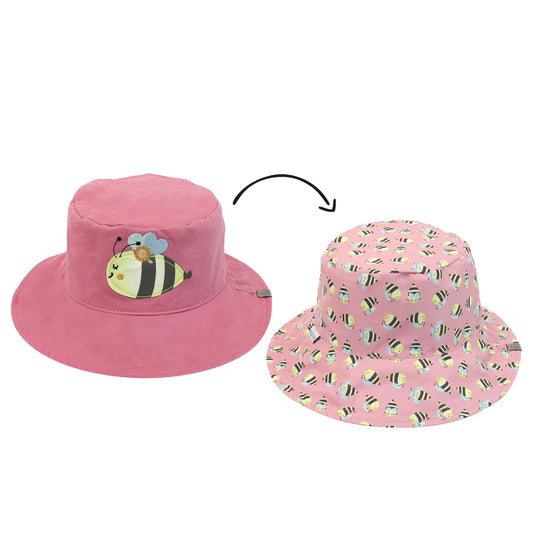 Flapjack Kids Reversible Sun Hat - Bees