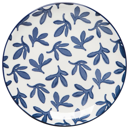 Blue Floral Appetizer Plate