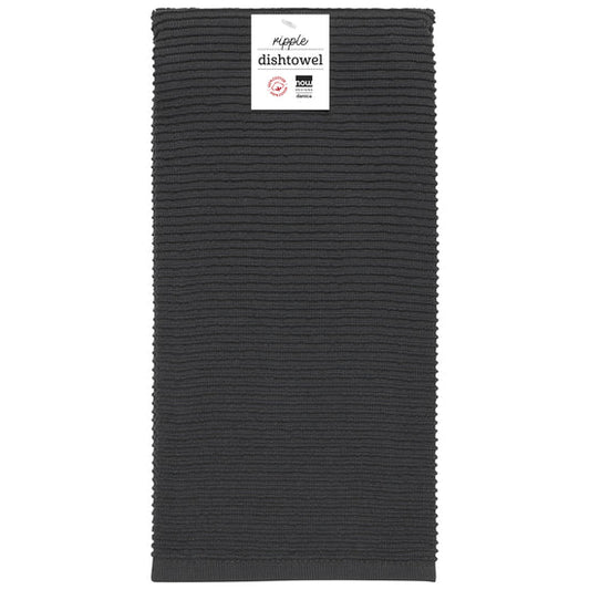 Ripple Black Dishtowel
