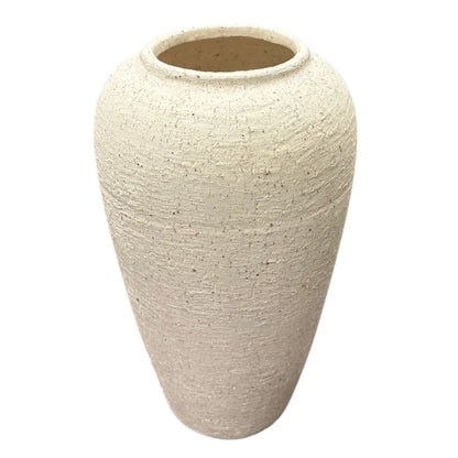 White Ceramic Textured Vase (2 Sizes) *store pick-up only