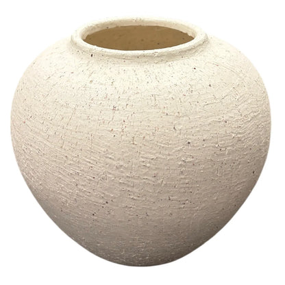 White Ceramic Textured Vase (2 Sizes) *store pick-up only