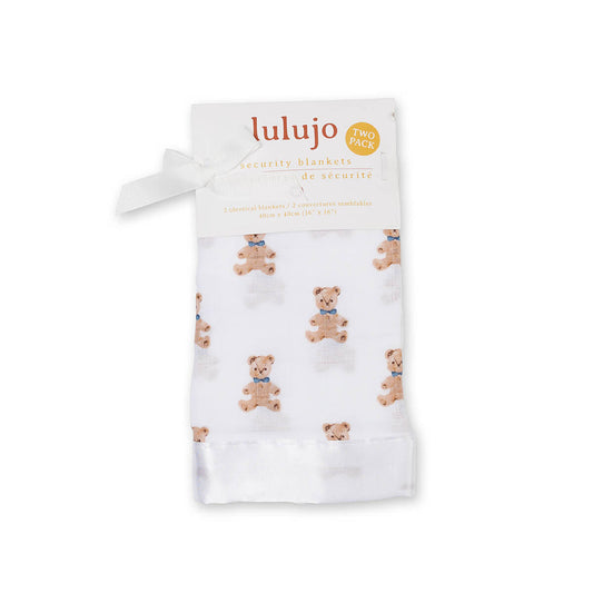 Lulujo Security Blankets - Bear (2pk)