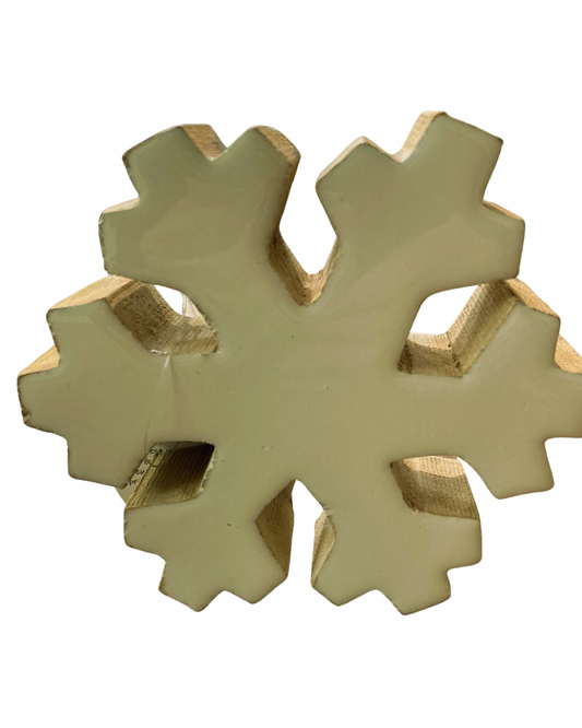 White Snowflake Shelf Sitter