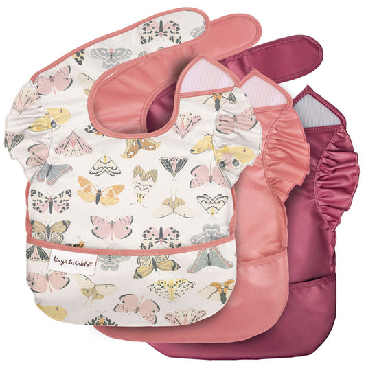 Mess Proof Bib - Flutter Ruffle (3pk)