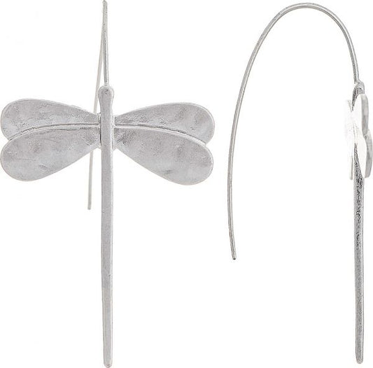 Hammered Dragonfly Earrings