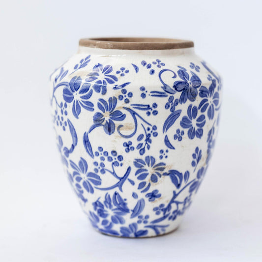 Blue Flowers Vase