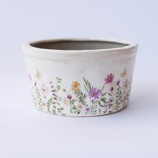 Floral Print Pot - Wide
