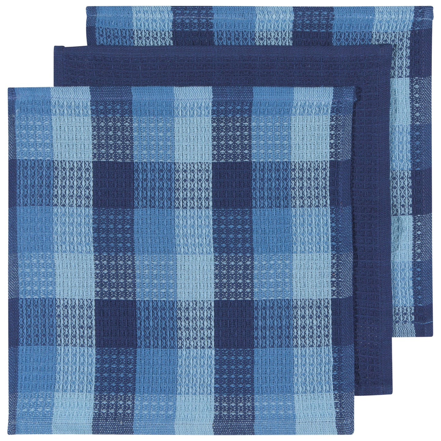 Check Indigo Dishcloth s/3