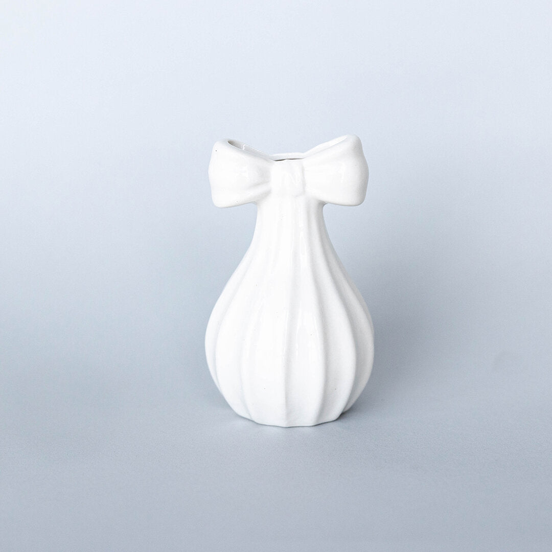 Ivory Bow Vase - Bell shaped