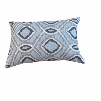 Blue, Grey and White Cushion