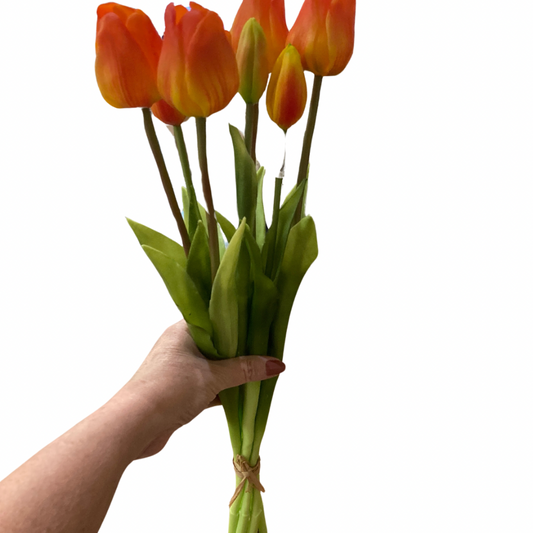 Fresh Touch Orange Tulips 19"