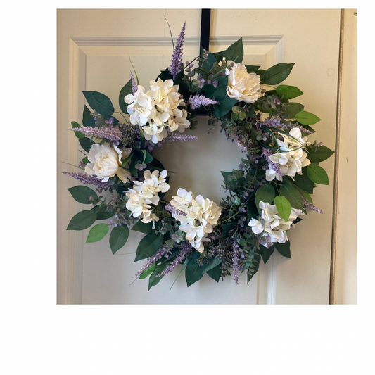 White and Purple Wreath  *Pick Up Only