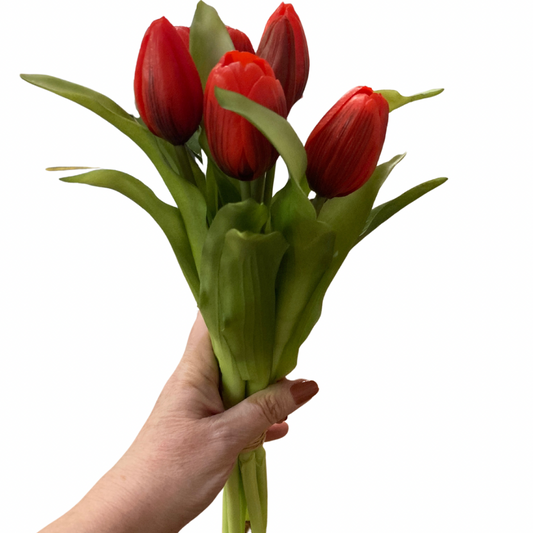 Red Real Touch Tulips 12"