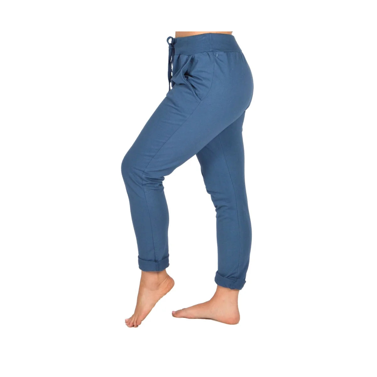 Blue Curvy Joggers