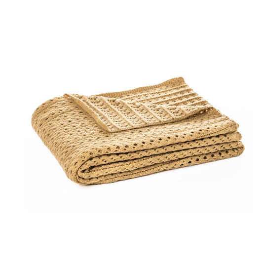 Tan Knit Throw- Naja