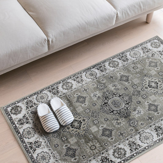 Kazak Slate Grey Washable Rug 2'2" x 3'5"