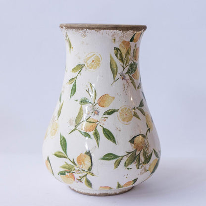 Distressed Lemon Vase (2 Sizes)