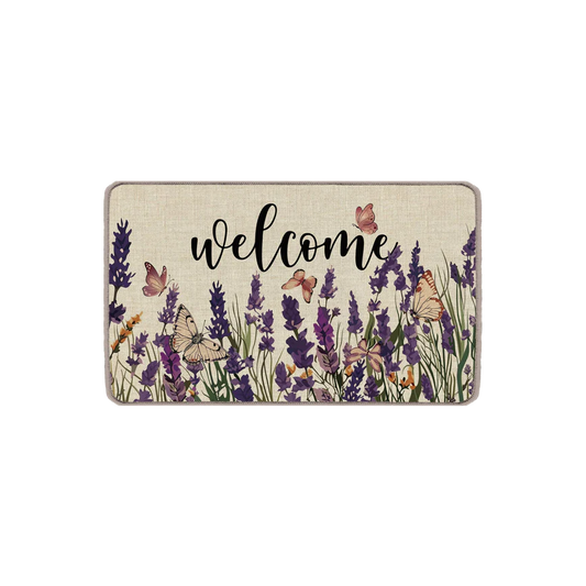 Lavender Welcome Doormat 1'6" x 2'6"