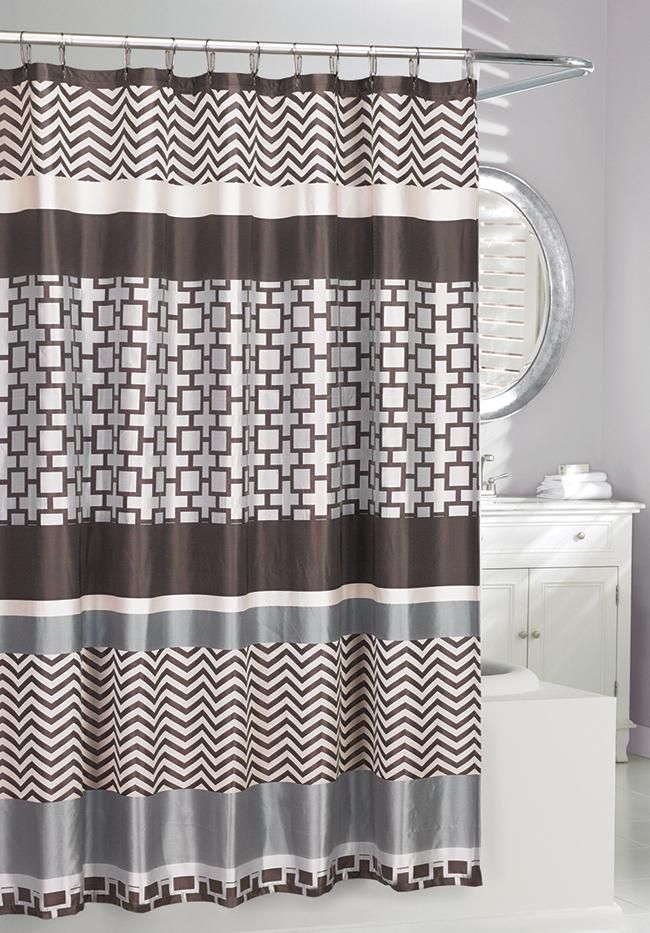 Linear Jacquard Shower Curtain