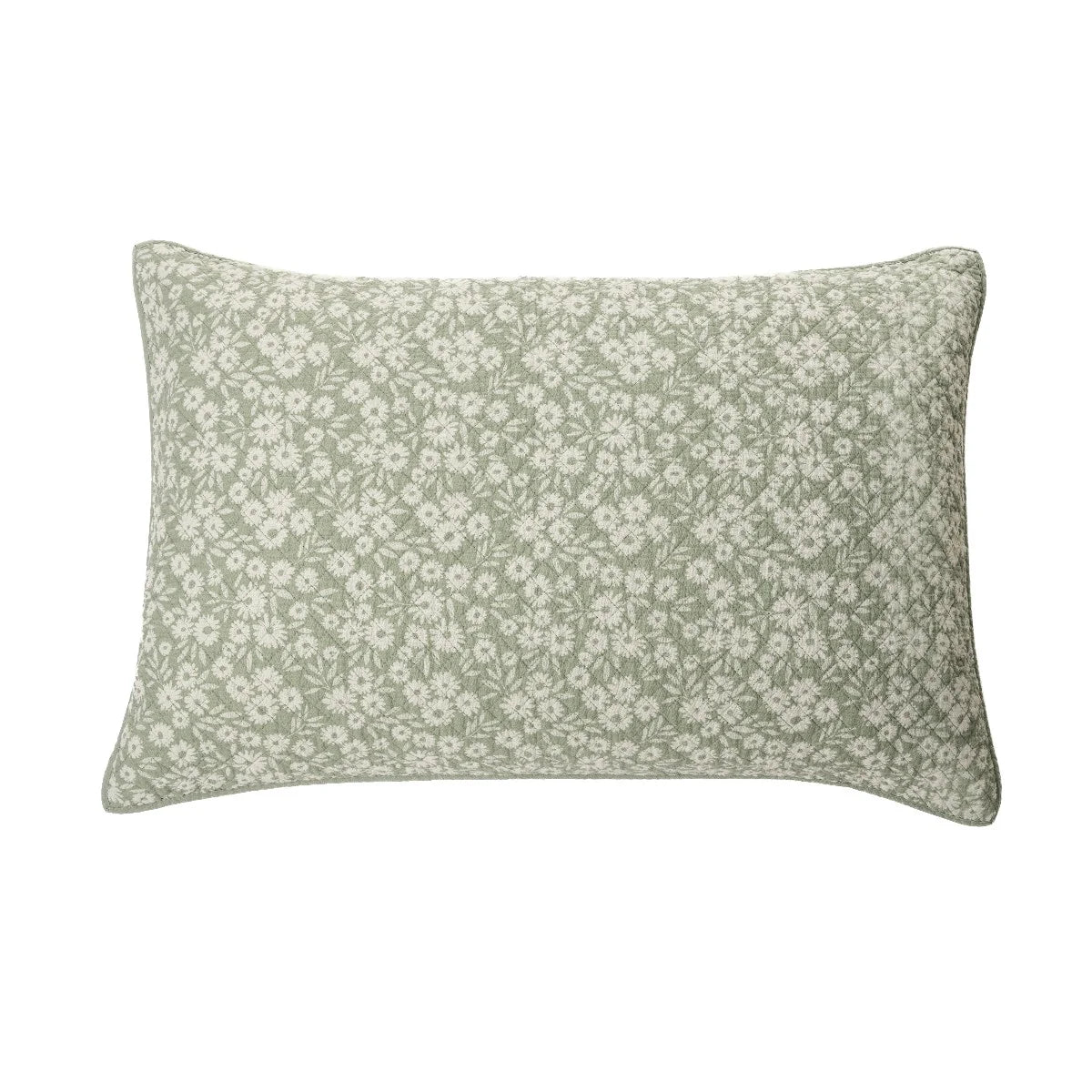 Maggie Green Flowered Quilt and Sham set- Brunelli