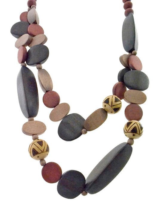 Pink Beaded Two Strand Necklace