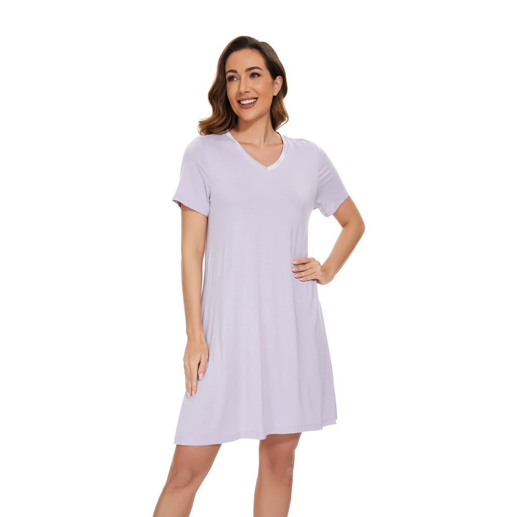 Bamboo A-Line Night Dress - Twilight