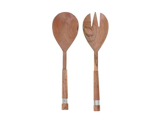 Acacia Wood Salad Server Set