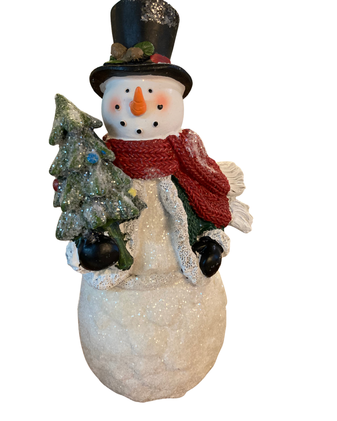 Snowman with Tree Figurine
