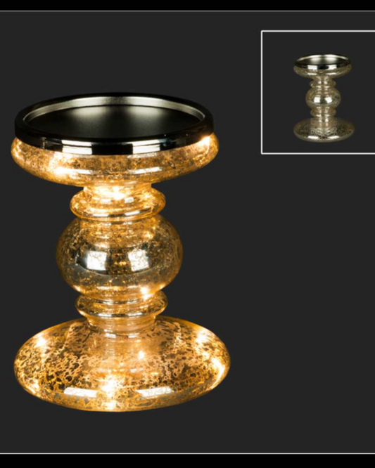 5.5" LED Candle Holder Silver