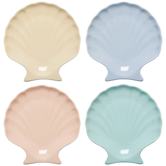 Seaside Shells Appetizer Plates (Set of 4)