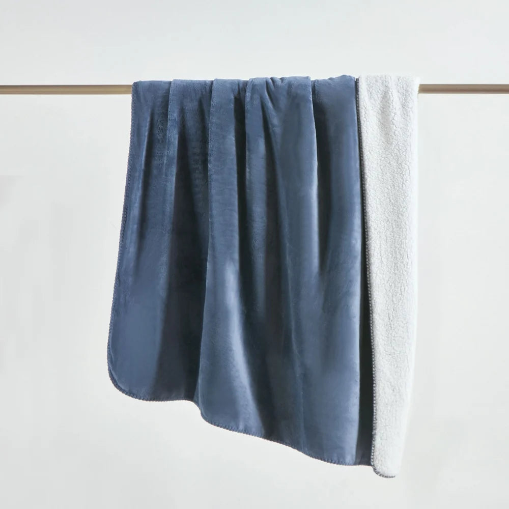 Sherpini Throw or Blanket - Coast Blue