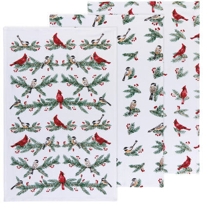 Bakers Floursack Dishtowels (Set of 3) - Birds & Boughs