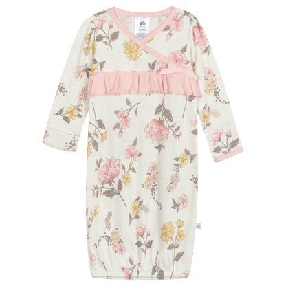 Vintage Floral Sleep Gown (0-6 mos)