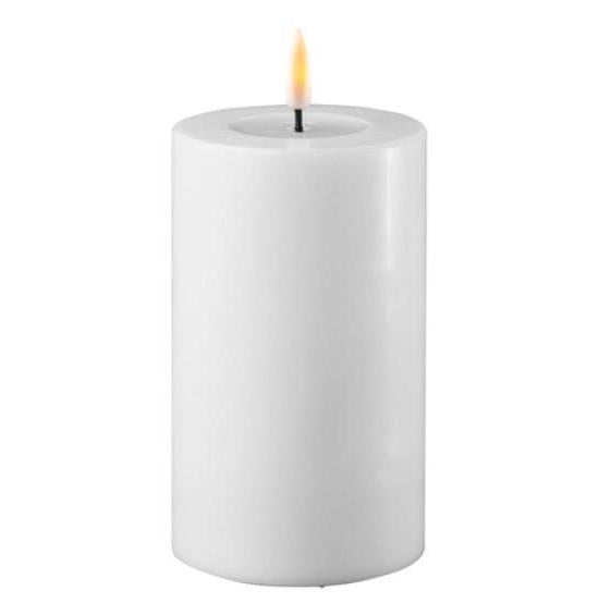 White Wetlook LED Candle 3" x 5"