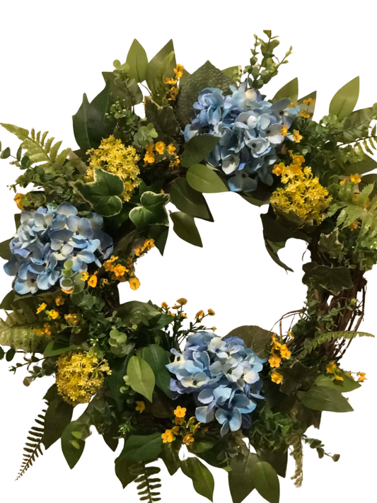 Blue Hydrangea Wreath *Store Pick Up Only